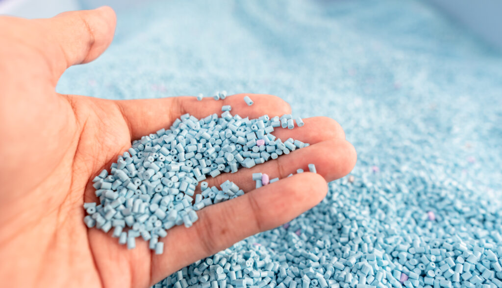 hand large pile blue plastic granules temporary storage production line recycle factory master batch dye polymer plastics resin pellet 1024x589 - Things to Know Before You Buy Plastic Pellets