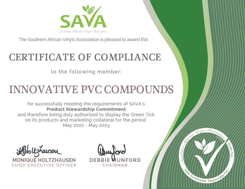 sava certificate - Certifications